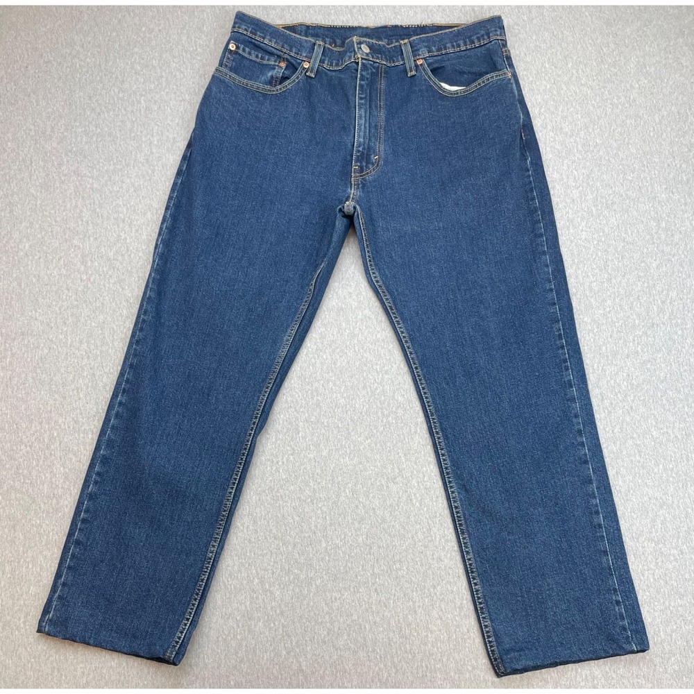 Levis 559 Jeans Mens 38 X 32 Blue Cotton Blend Stretch Relaxed Fit Straight Leg
